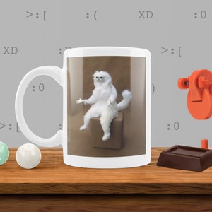 Weird Cat Meme Mug, Meme Coffee Mug, Funny Mugs, Funny Coffee Mug, Funny Gift, Gag Gift, Funny Coworker Gift, Dank Meme, Dank Meme Mug