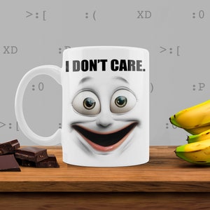 Ugly Mug Rog, I don&#39;t care, Sarcastic Coffee Mug, Funny Mugs, Funny Coffee Mug, Funny Gift, Gag Gift, Funny Coworker Gift, Rude Mug