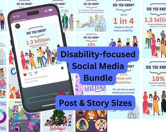 Disability-focused Social media Posts & Stories - Infographics and images