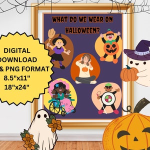 Cosa indossiamo ad Halloween? Download digitale poster inclusivo stampabile