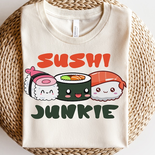 Sushi Svg, Kawaii Sushi SVG Bundle Japanese Food cutting file Cute Nigiri Soy Sauce Onigiri Maki Ramen Japan lover Silhouette Cricut