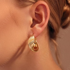 Large Gold Hoop Earrings, Chunky Twisted Gold Hoop Earrings, Hoop Earrings Gold, Thick Gold Hoops, Chunky Gold Hoops, Chunky Hoop Earrings