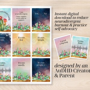 Succulent Themed Communication Cards Set for Autism and ADHD - 81 Cards Included