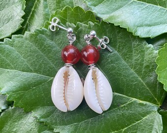 Handmade Sterling Silver Natural Shell Earrings