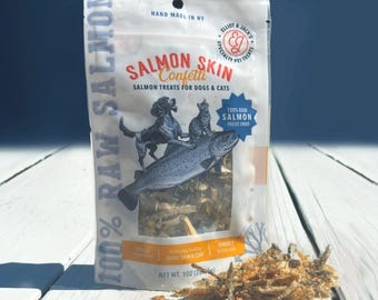 Shredded Salmon Confetti Dog Treats – Freeze Dried, Food Topper for Cats & Dogs, Single Ingredient, All Natural Snack for Dogs, USA Made