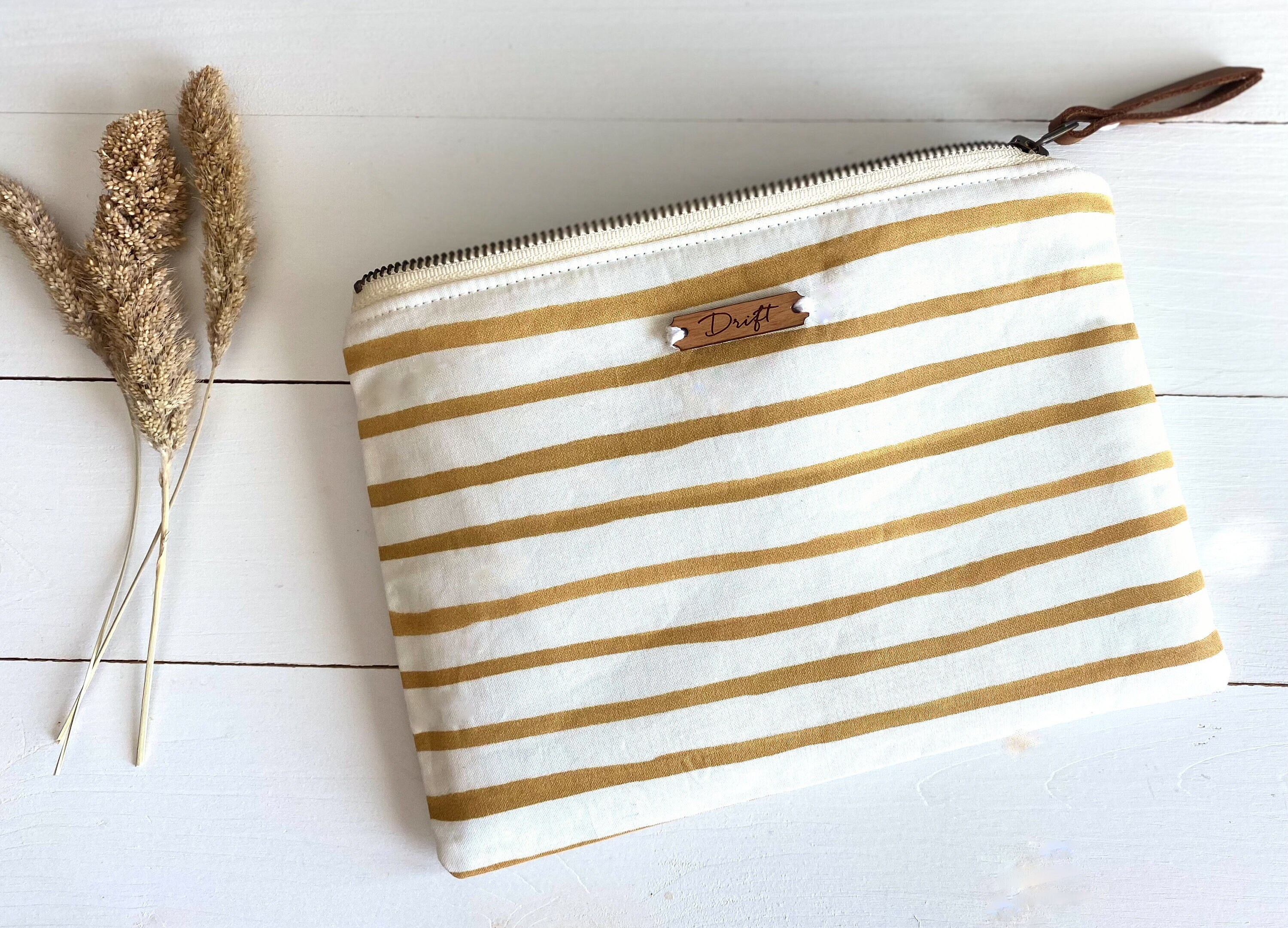 STRIPES® Printed Cotton Canvas Pouch, Cosmetic Makeup Bag, Multi-Function  Beach Travel Bag, Coin Purse
