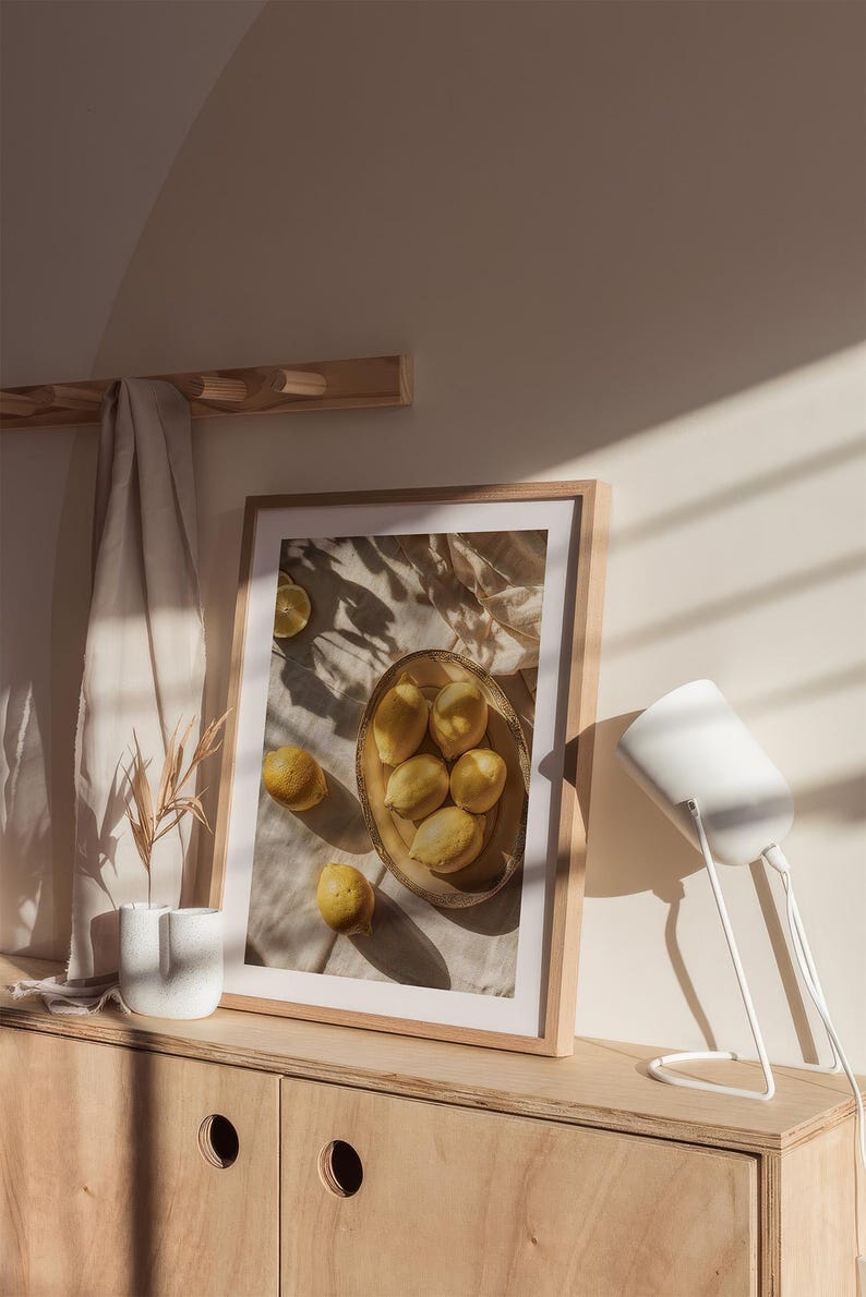 Lemon Poster, Mediterranean Photography of a Lemon Harvest in the ...