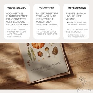 Autumn elements poster, watercolor collage with autumn ornaments, cozy autumn decoration image 7