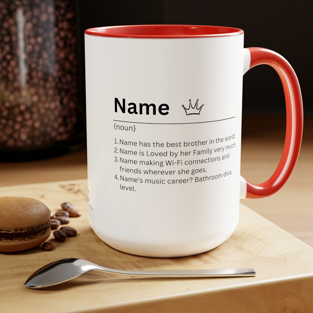 Personalized Name Definition Mug, Personalize Name Coffee Mug With ...