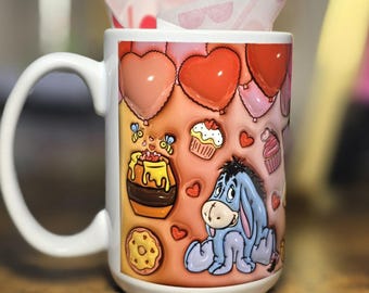 Winnie the Pooh Valentine's Day 3D Mug 15oz