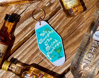 We bought the Drink Package Resin Motel Keychain for cruise lanyards