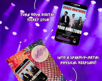 Jonas Brothers Metal Ticket Stub