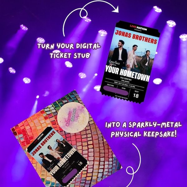 Jonas Brothers Metal Ticket Stub
