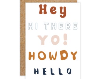 Hey Hi There Grußkarte: Lustige Thinking of You Karte
