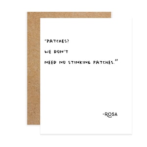Troop Beverly Hills Quote Volwassen humor wenskaart, Stinkende Patches, Snarky kaart, sarcastische kaart, grappige punny kaart, film