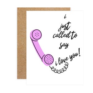 Je viens d'appeler pour dire je t'aime, carte de voeux drôle de petit garçon, drôle de carte de Saint-Valentin, carte de couple, Stevie Wonder