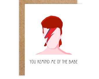 David Bowie Grußkarte: Labyrinth, Lustige Karte
