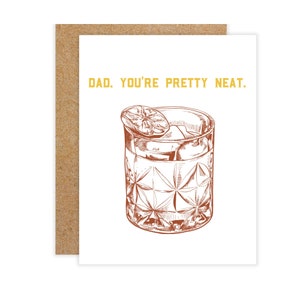 Erwachsenen Humor Grußkarte, Dad you're Neat Old Fashioned, Cocktail Karte, Snarky Karte, sarkastische Karte, lustige punny Karte, Vatertagskarte