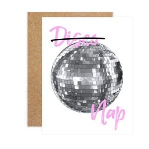 Carte de voeux disco sieste, carte Punny drôle, concert Renaissance, carte Beyonce drôle, superstar extraterrestre