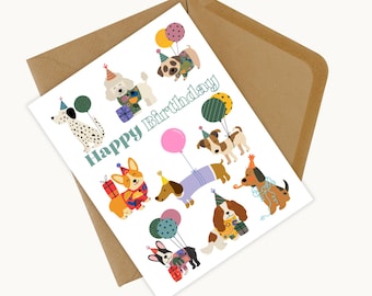 Party Dogs Dog Birthday Card: Snarky Humor for Dog Lover,