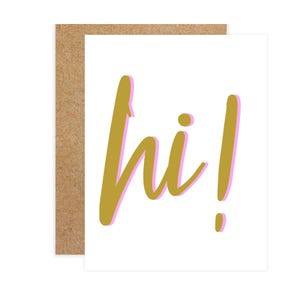 Salut ! Carte de voeux, Carte drôle, Carte pensée pour vous, Juste parce que, Carte pour meilleure amie, Carte de voeux vierge