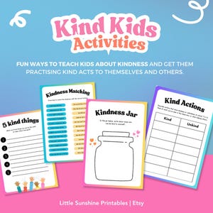 Freundlichkeitsaktivitäten, sozial emotionales Lernen für Kinder, Kinder unterrichten Freundlichkeit, Empathieaktivitäten für Kinder, Spaß Freundlichkeit Printables
