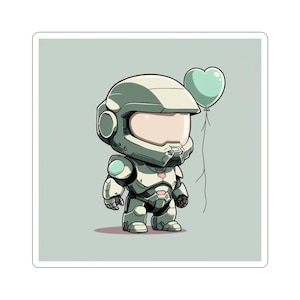 Leuke Spartaanse sticker - Halo-fan cadeau, sticker videogame, laptopdecor, gameraccessoires, technische sticker