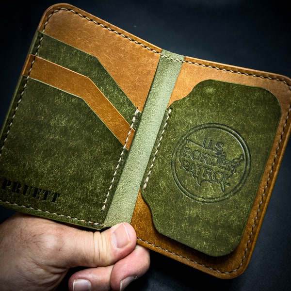 The McCraw - Handmade leather USBP Badge Wallet