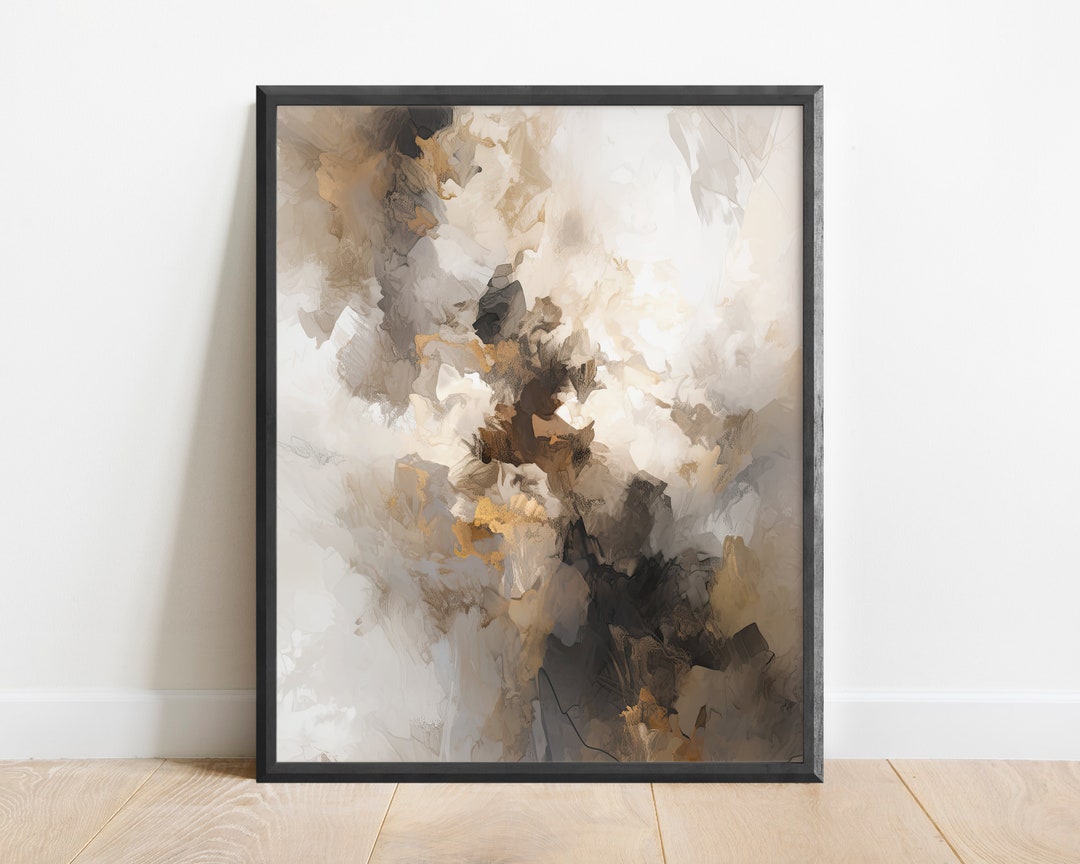 Abstract Minimalist Earth Tones Wall Art Print, Modern Art, Office ...