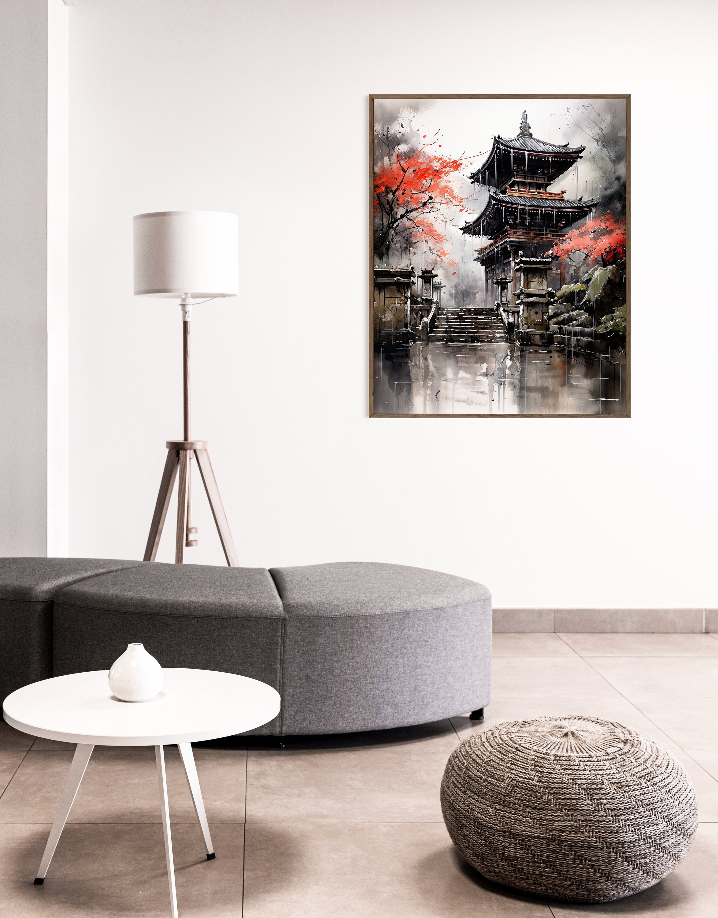 期間限定セール Wall Japan Kyoto, Watercolor Art Art Japanese Print, 絵画