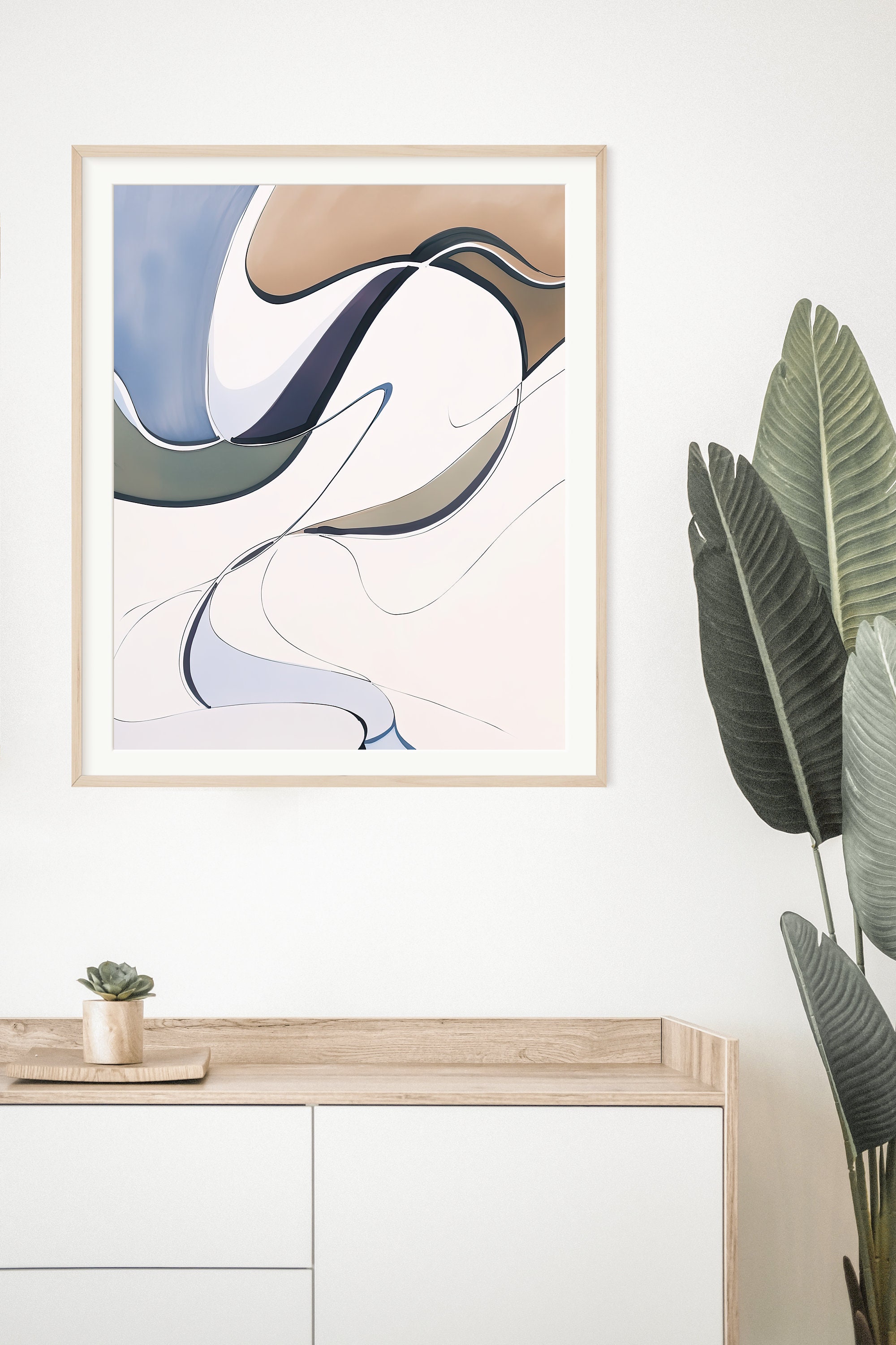 Abstract Minimalist Earth Tones Wall Art Print Modern Art - Etsy