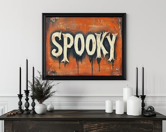 Halloween Spooky Wall Print, Dark Academia Decor, Halloween Wall Art Print, Halloween Art, Vintage Decor, Gothic Art, Witchy Wall Art Print