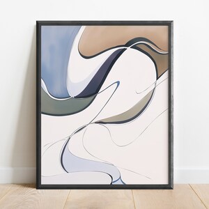 Abstract Minimalist Earth Tones Wall Art Print, Modern Art, Office Decor, Abstract Painting, Boho Decor, Midcentury Art, Livingroom Decor