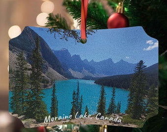 Moraine Lake Canada Ornament, Banff National Park Ornament, Canadian Rockies, Mountain Lake, Banff Canada Gift, Nature Lover Gift, Souvenir