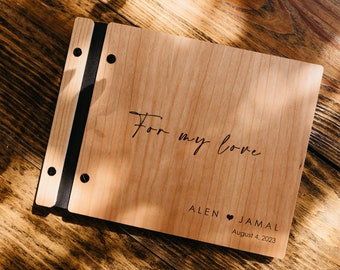 For My Love Wedding Guest Book, Wedding Minimalist Guest Book, Unique Wedding Guestbook