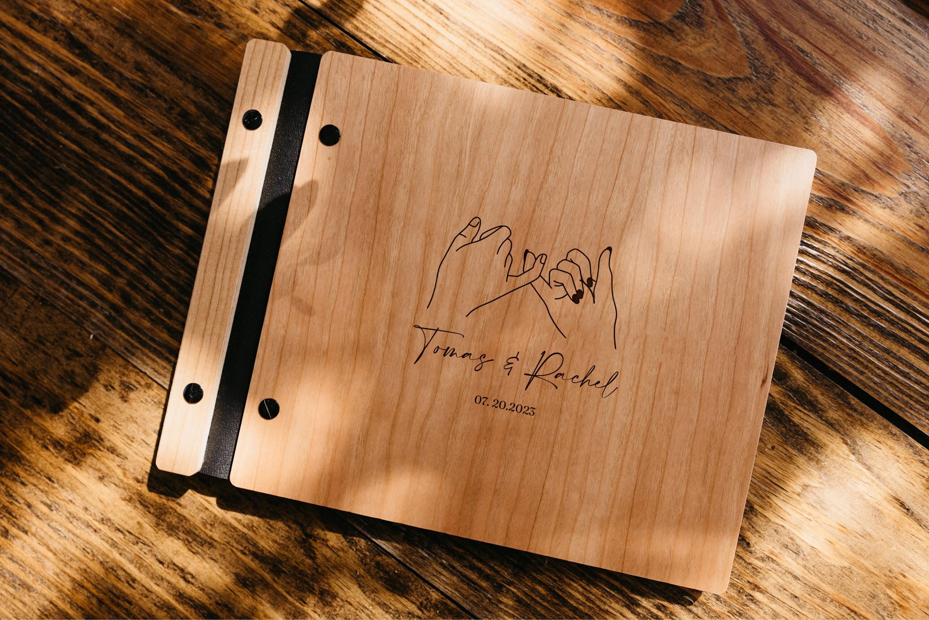 Engraved Polaroid Wedding Guest Book, Custom Wedding Minimalist Guest Book, Unique Wedding Guestbook