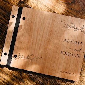 Wedding Guestbook, Personalized Wooden Guest book Perfect for Wedding, Photobooth, Photo Album, Wedding Album