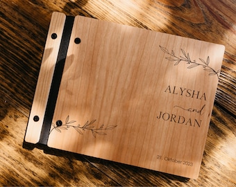 Wedding Guestbook, Personalized Wooden Guest book Perfect for Wedding, Photobooth, Photo Album, Wedding Album