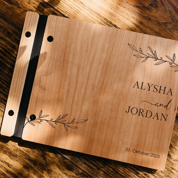 Wedding Guestbook, Personalized Wooden Guest book Perfect for Wedding, Photobooth, Photo Album, Wedding Album