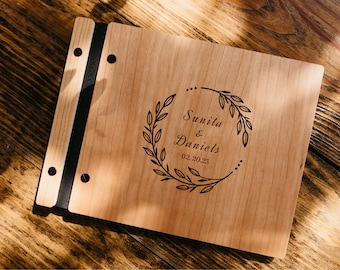 Wedding Guestbook, Personalized Wooden Guest book Perfect for Wedding, Photobooth, Photo Album, Wedding Album