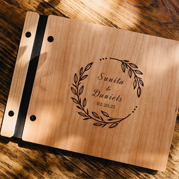 Wedding Guestbook, Personalized Wooden Guest book Perfect for Wedding, Photobooth, Photo Album, Wedding Album