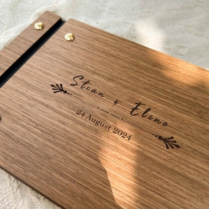 Wedding Guestbook, Personalized Wooden Guest book Perfect for Wedding, Photobooth, Photo Album, Wedding Album image 2