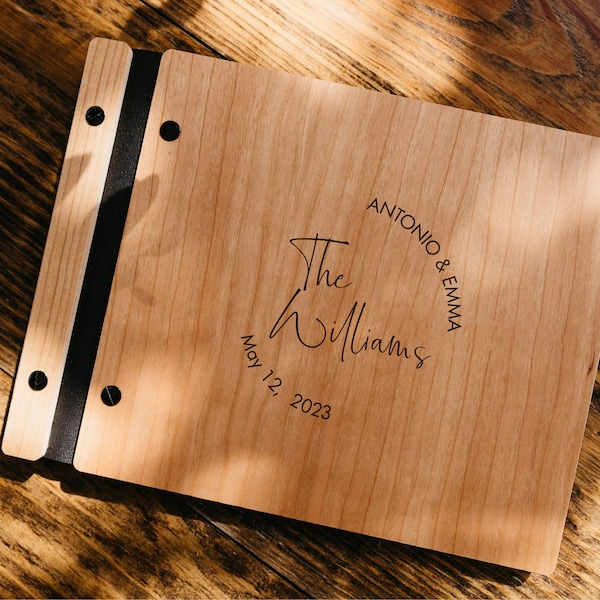 Personalized Wooden Wedding Guestbook, Perfect for Photos and Heartfelt Messages, Photobooth, Photo Album, Wedding Album