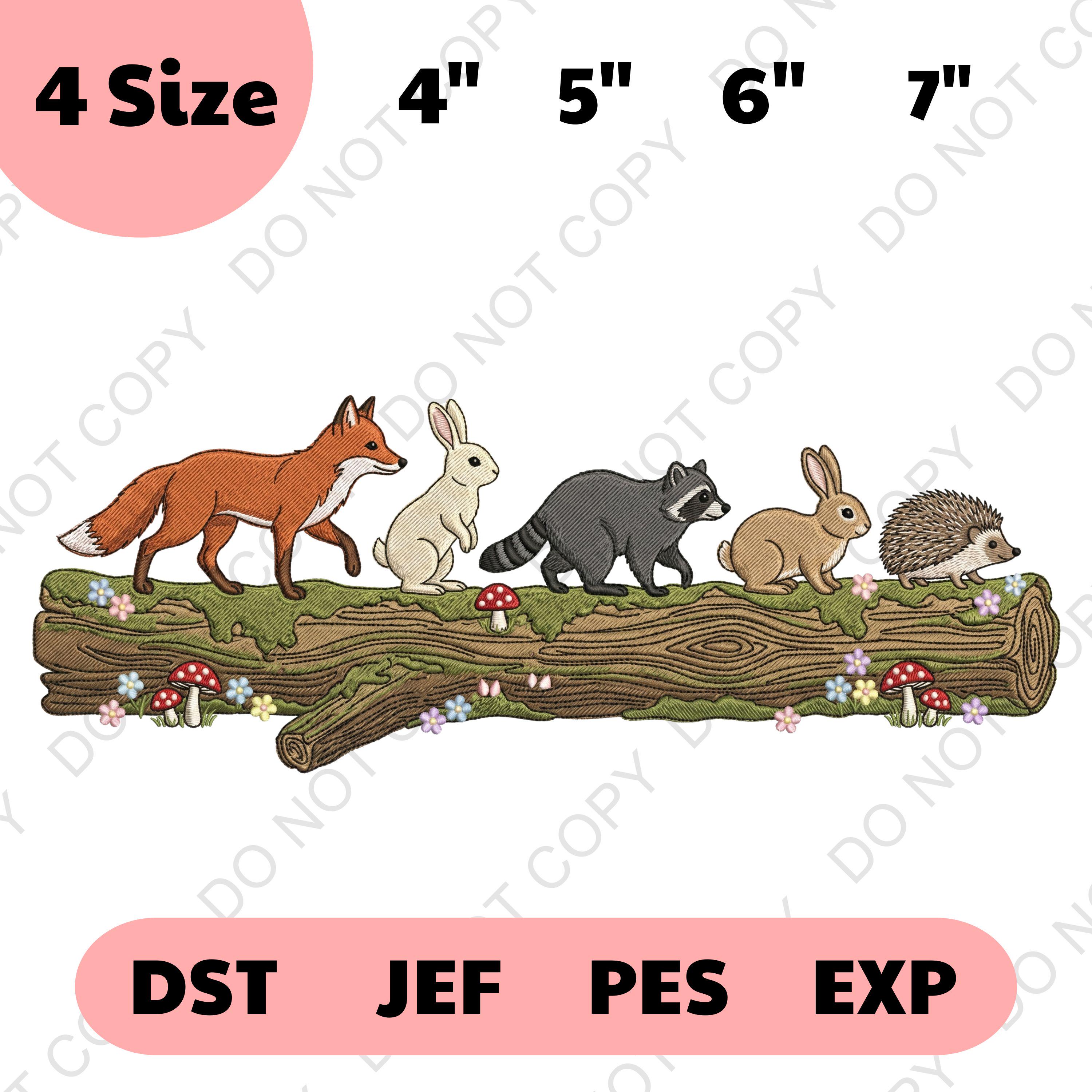 Woodland Animals Embroidery Design, Forest Animal File, Cute Baby ...