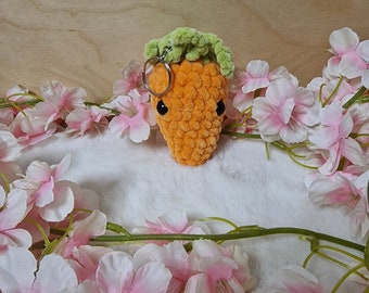 Carrot Keychain Carrot Plush Handmade Crochet Keychain