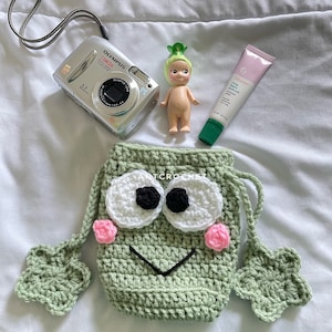Crochet Mini Frog Pouch Pattern | PATTERN ONLY