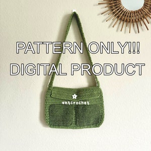 crochet messenger bag pattern | PATTERN ONLY