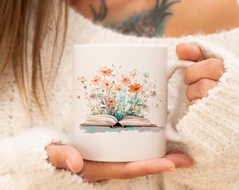 Bible With Flowers Mug Ceramic 11oz Mug Christian Coffee Mug Religious Mug Follow Jesus Mug White Bible Verse Mug Faith Mug