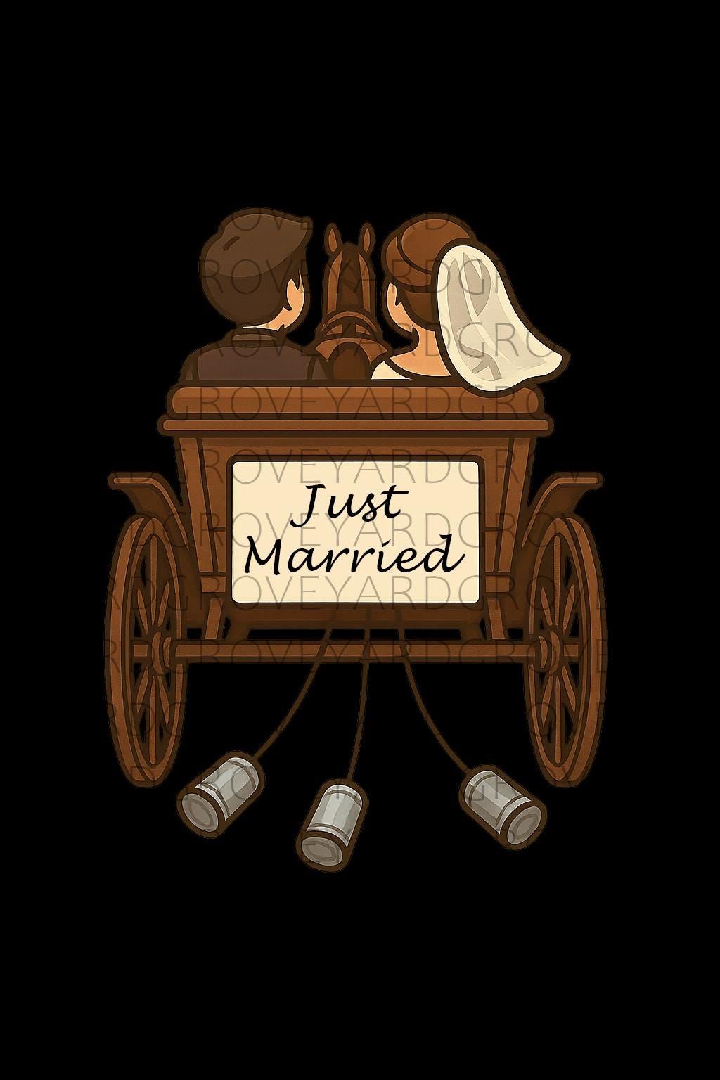 Just Married Car Clipart Bundle Wedding PNG SVG AI Files | Bride Groom ...