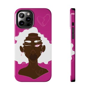 Phone case, Women&#39;s phone case, Pink phone case, Graphic art phone case